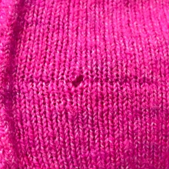 Vince Camuto LARGE Oversized Loose-Fit Cozy Barbie-Pink Sweater w FLAW (Read) - Picture 5 of 7
